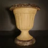 Sandstone Fluted Urn Planter with decorative