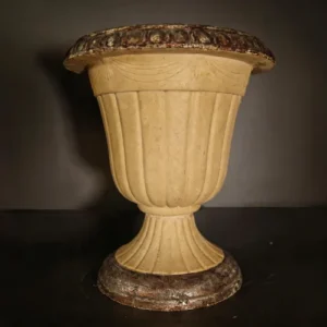 Sandstone Fluted Urn Planter with decorative