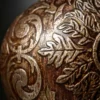 Fiber Textured Lamp Pot with antique glowing finish
