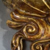 Golden Shell Wall Planter with scalloped shell top and antique finish