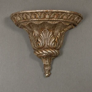 Fiber Rope Bracket with leaf carving and twisted rope detail