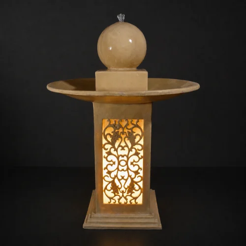 Sand Stone Water Fountain with Light sphere design