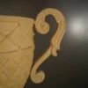 Sandstone Trophy Planter Pedestal with glowing floral base panel