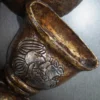 Fiber Vase Cluster Wall Hanging with silver-golden antique finish