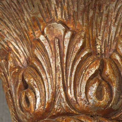 Fiber Rope Bracket with leaf carving and twisted rope detail