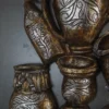 Fiber Vase Cluster Wall Hanging with silver-golden antique finish
