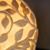 Sandstone Tree Vase Garden Light with glowing carved tree design