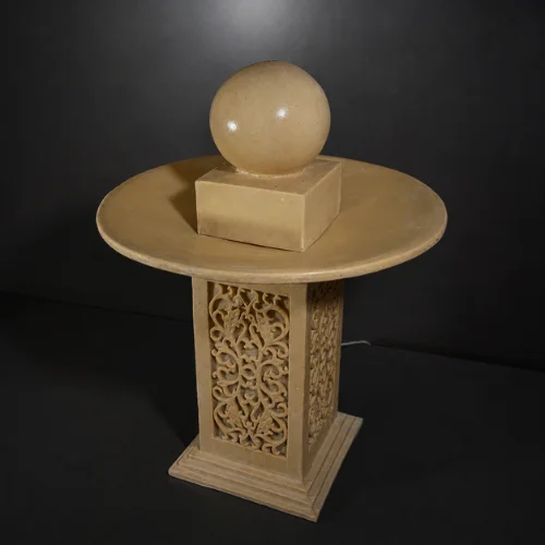 Sand Stone Water Fountain with Light sphere design