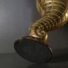 Golden Spiral Fiber Lamp with sculptural curved glowing shape