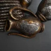 Fiber Vase Cluster Wall Hanging with silver-golden antique finish