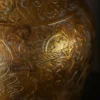 Golden Etched Floor Lamp with richly patterned golden glow finish