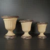 Sandstone Fluted Urn Planter with decorative