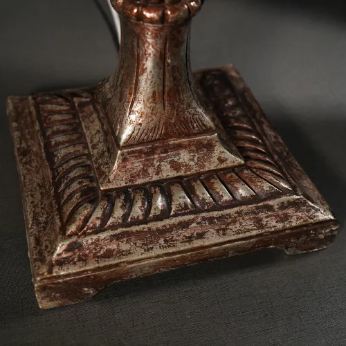 Torchiere Column Floor Lamp with frosted shade and fluted column