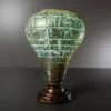 Silver Leafing Teardrop Lamp with textured quilted glow finish