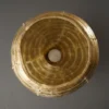 Golden Spiral Fiber Lamp with sculptural curved glowing shape