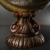 Silver Shell Lamp Pot with sculptural glowing wave shape