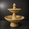 Sand Stone Water Fountain Two Tier Decorative Garden Fountain Weather Proof and Washable