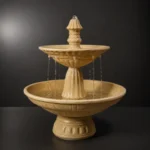 Sand Stone Water Fountain Two Tier Decorative Garden Fountain Weather Proof and Washable
