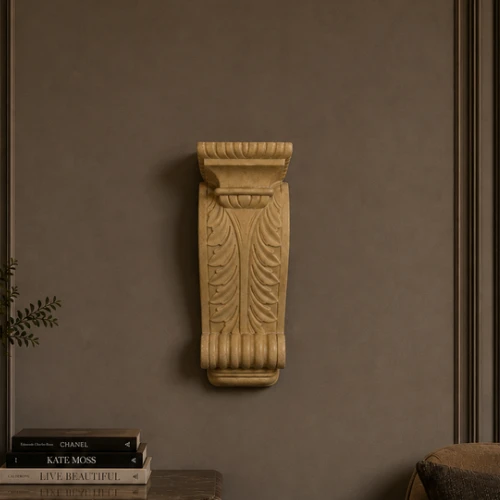 Sandstone Acanthus Bracket with carved leaf and scroll detail