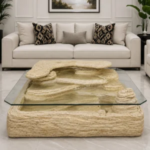 Sandstone Table Fountain with LED light for drawing room décor