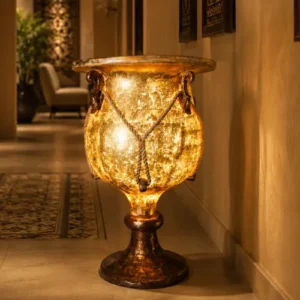 Sandstone decorative urn vase for home and garden décor