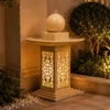 Sand Stone Water Fountain with Light sphere design