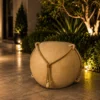 Sandstone planter pot with rope detailing