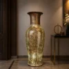 Golden Etched Floor Lamp with richly patterned golden glow finishGolden Etched Floor Lamp with richly patterned golden glow finish