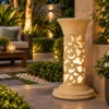 Sandstone Flared Vase Garden Light