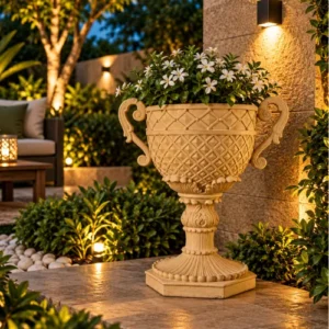 Sandstone Trophy Planter Carved Pot
