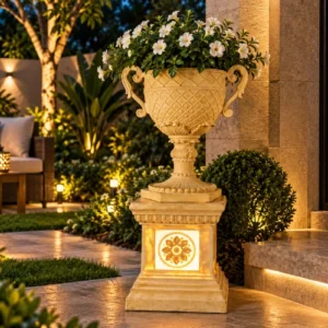 Sandstone Trophy Planter Pedestal