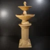 Sand Stone Water Fountain with glowing LED base – two-tier design