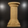 Sandstone fluted column garden light glowing warmly on a dark background