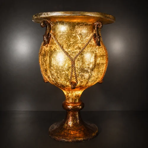 Sandstone decorative urn vase for home and garden décor