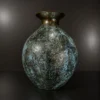 Decorative fiber glass table lamp with textured finish