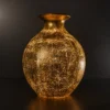 Decorative fiber glass table lamp with textured finish