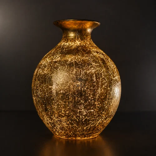 Decorative fiber glass table lamp with textured finish